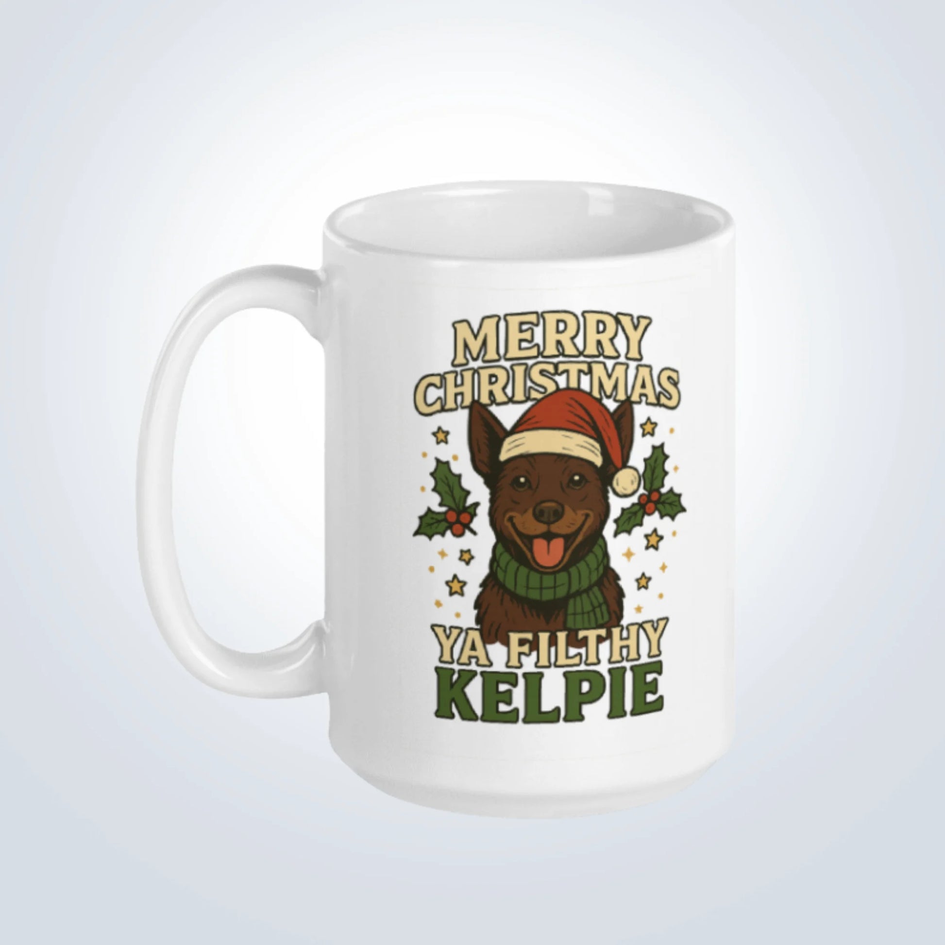 Kelpie Merry Christmas Design