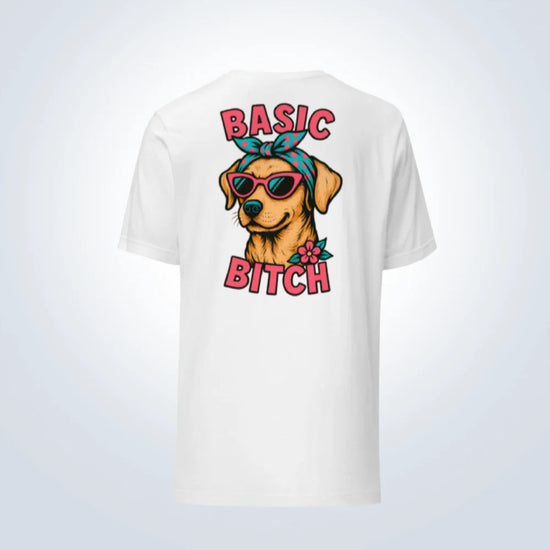 Basic Bitch Labrador T-Shirt – White – Back View