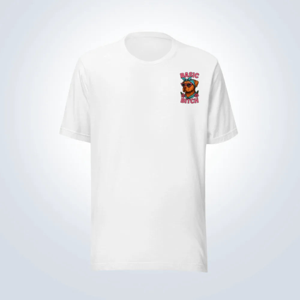 Basic Bitch Dogue de Bordeaux T-Shirt – White – Front View