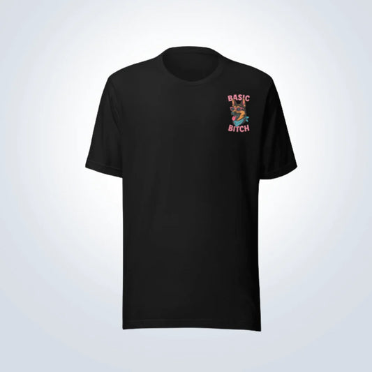 Basic Bitch German Shepherd T-Shirt – Black – Front View