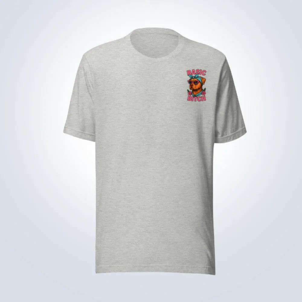 Basic Bitch Dogue de Bordeaux T-Shirt – Grey – Front View