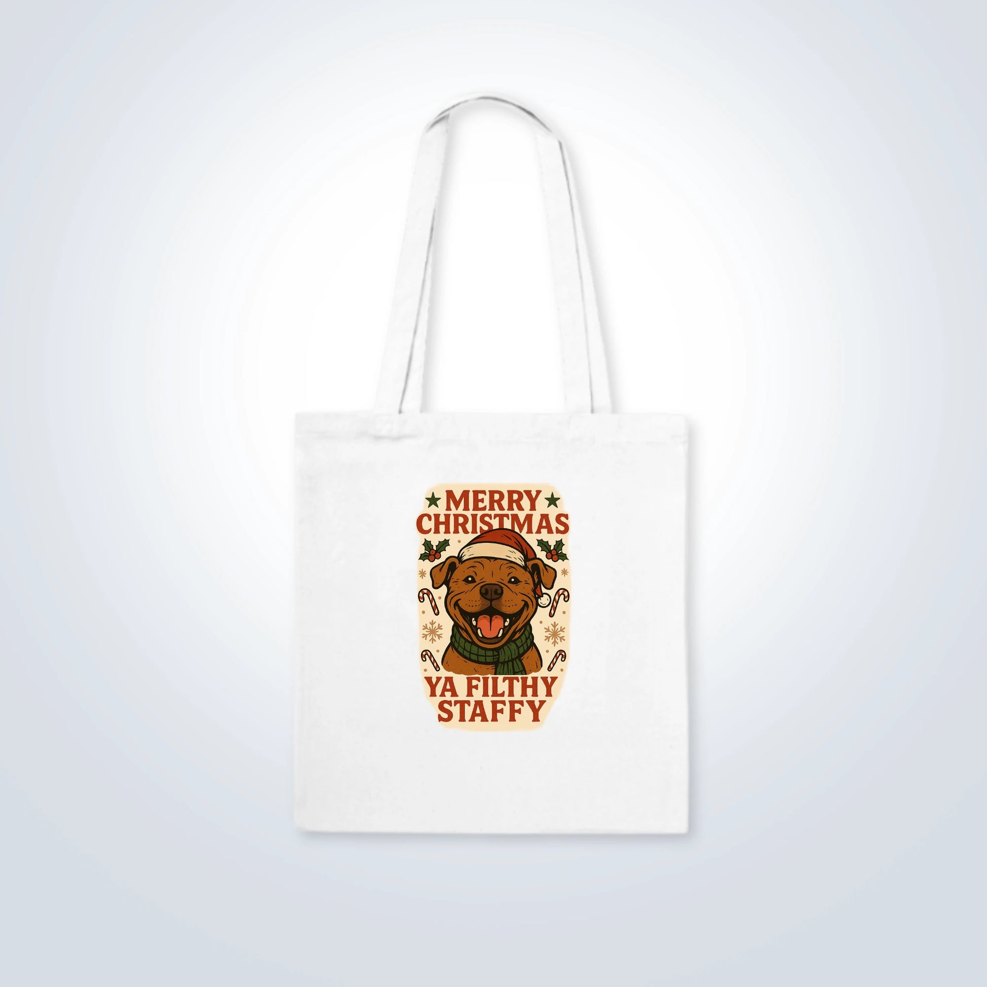 Staffy Merry Christmas Design