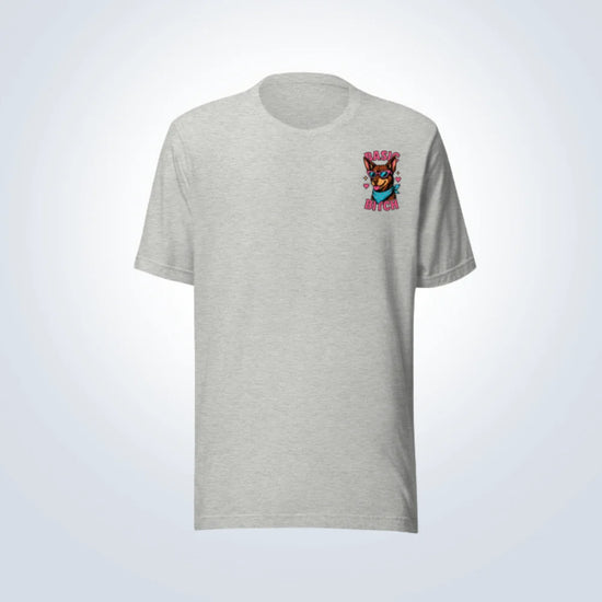 Basic Bitch Kelpie T-Shirt – Grey – Front View