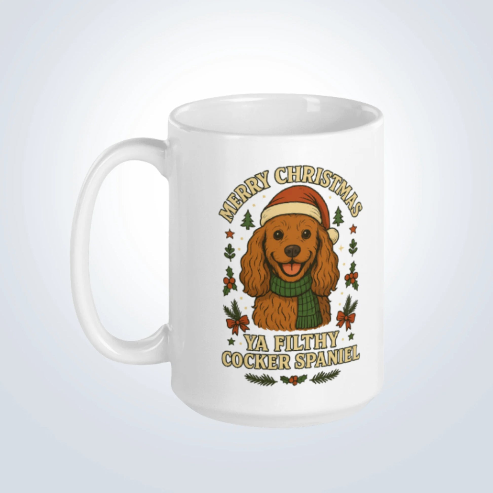 Cocker Spaniel Merry Christmas Design