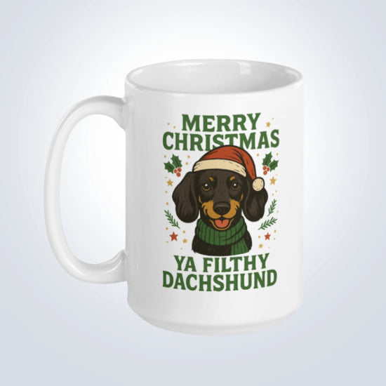 Dachshund Merry Christmas Design