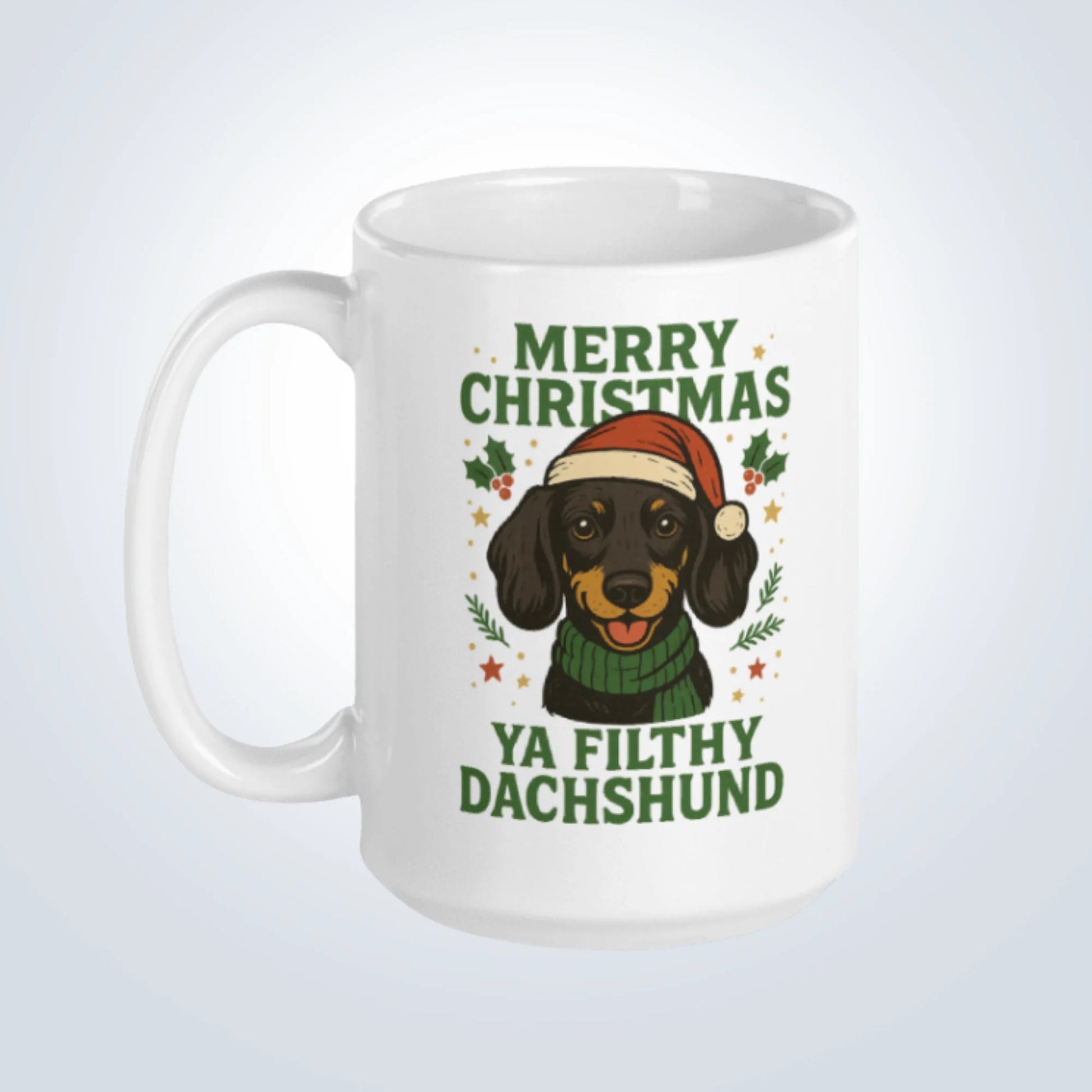 Dachshund Merry Christmas Design