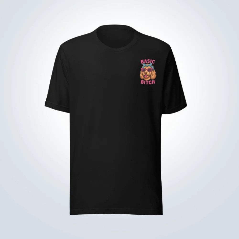 Basic Bitch Groodle T-Shirt – Black – Front View