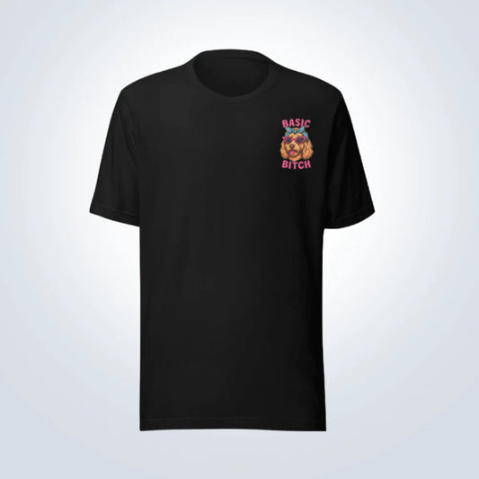 Basic Bitch Groodle T-Shirt – Black – Front View
