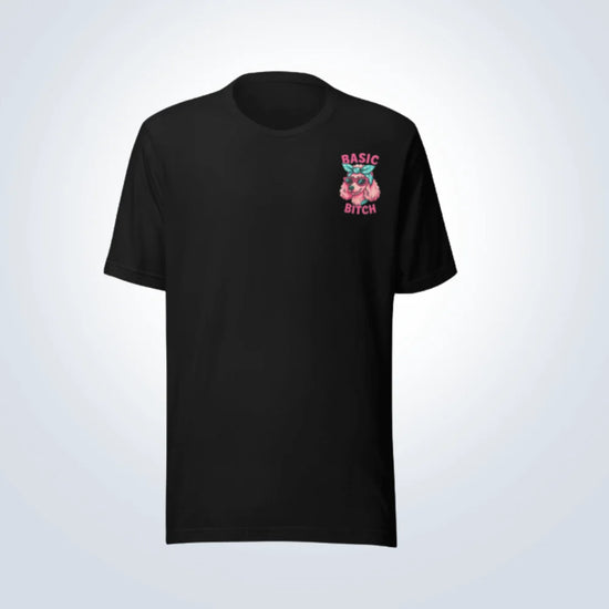Basic Bitch Poodle T-Shirt – Black – Front View
