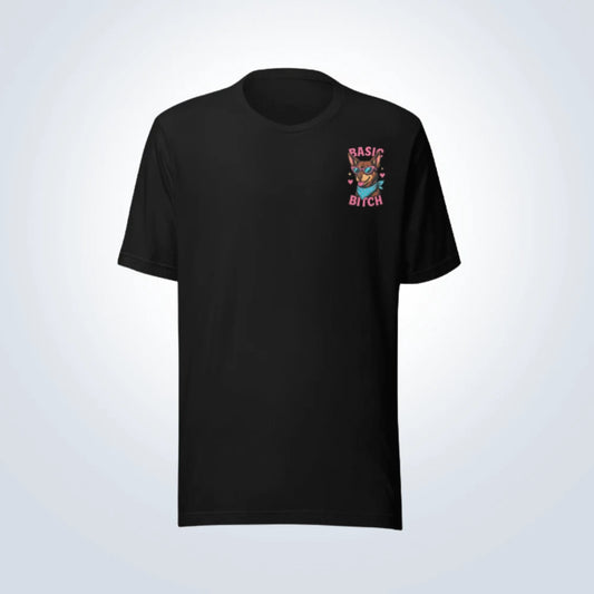 Basic Bitch Kelpie T-Shirt – Black – Front View