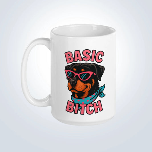 Rottweiler Basic Bitch Vintage Design Breed Mug