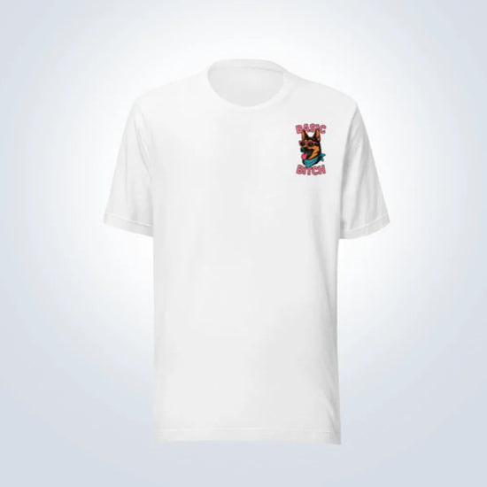 Basic Bitch German Shepherd T-Shirt – White – Front View