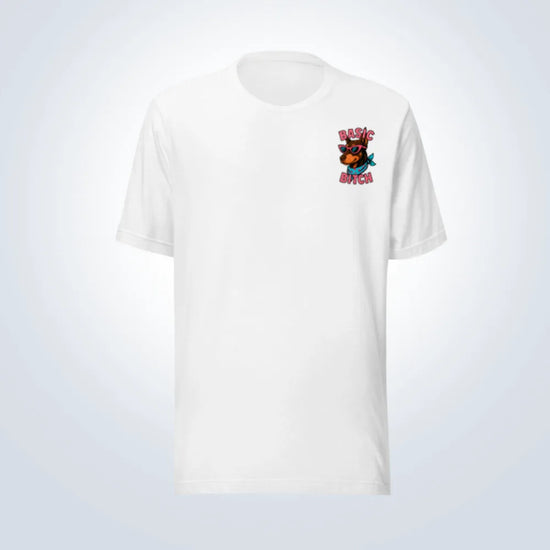 Basic Bitch Doberman T-Shirt – White – Front View