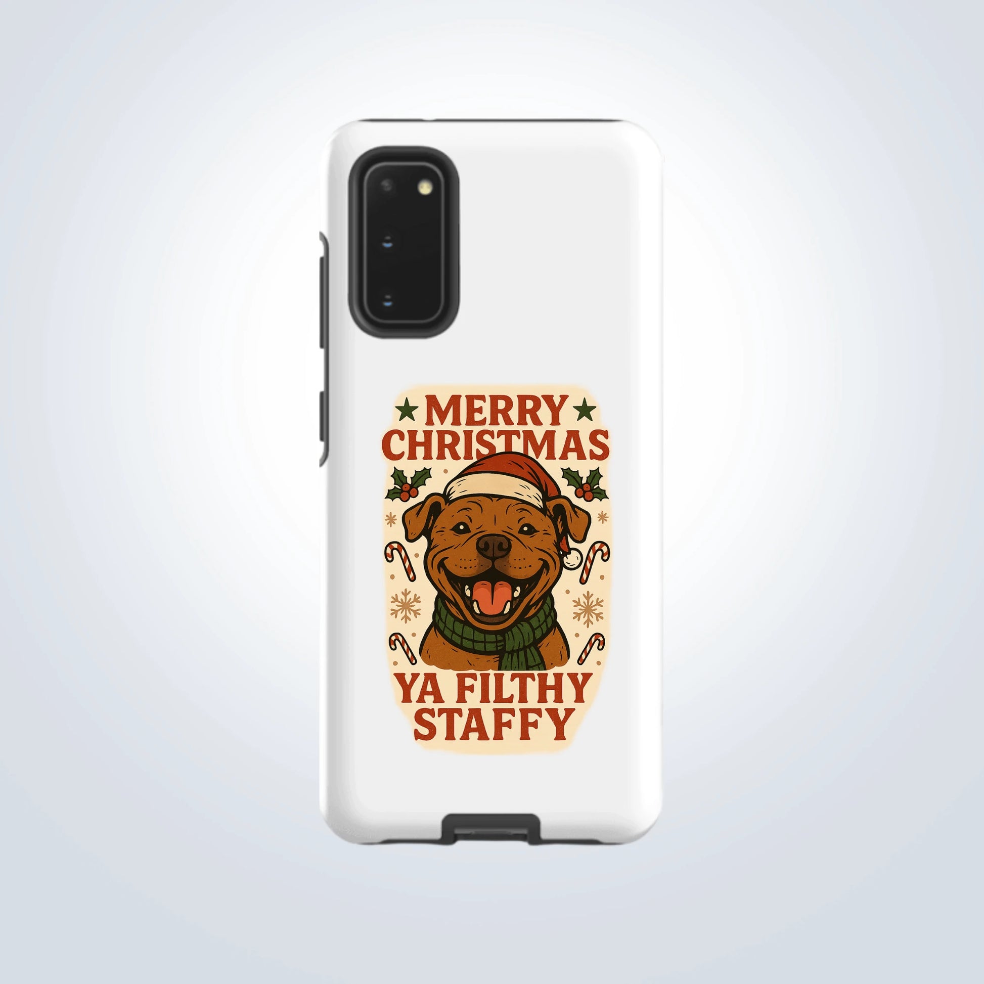 Staffy Merry Christmas Design