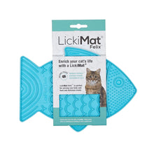 Load image into Gallery viewer, Licki Mat Felix cat lick mat blue
