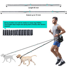 Load image into Gallery viewer, Hands Free Dog Double Walker Leash Set &amp; Belt Bag